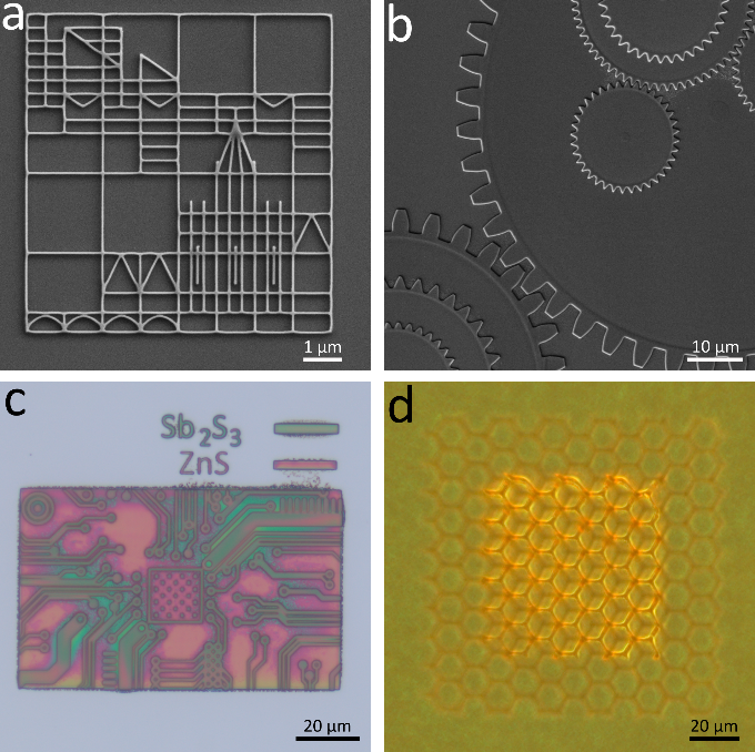 2D and 3D semiconductor structures produced by direct patterning